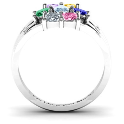 Sterling Silver Charlotte Centre Marquise and Princess Ring - Name My Jewellery