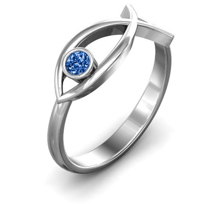 Sterling Silver Classic Fish Ring - Name My Jewellery