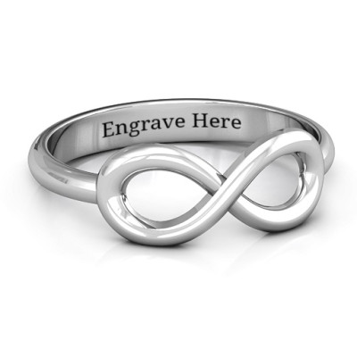 Sterling Silver Classic Infinity Ring - Name My Jewellery