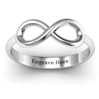 Sterling Silver Classic Infinity Ring - Name My Jewellery