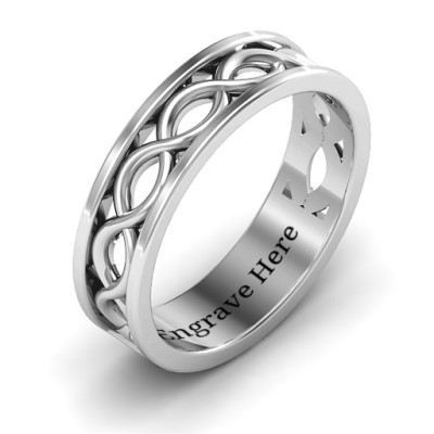 Sterling Silver Diadem Infinity Women's Ring - Name My Jewellery