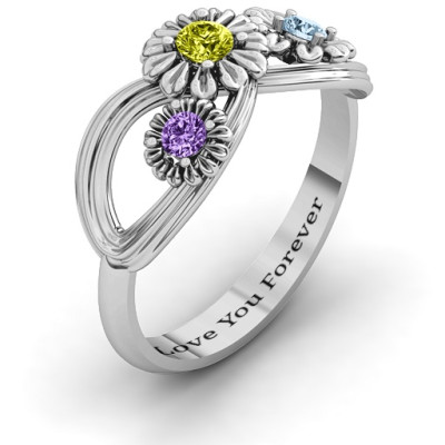 Sterling Silver Endless Spring Infinity Ring - Name My Jewellery