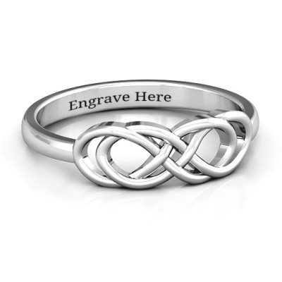 Sterling Silver Infinity Knot Ring - Name My Jewellery