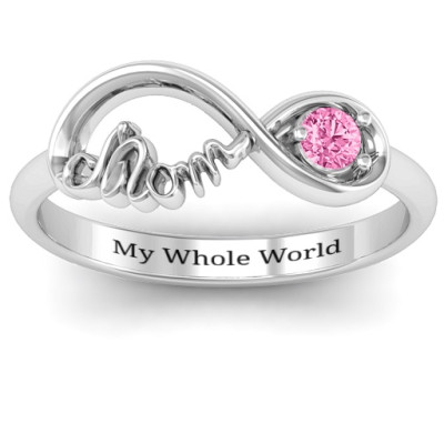 Sterling Silver Mom's Infinity Bond Ring - Name My Jewellery