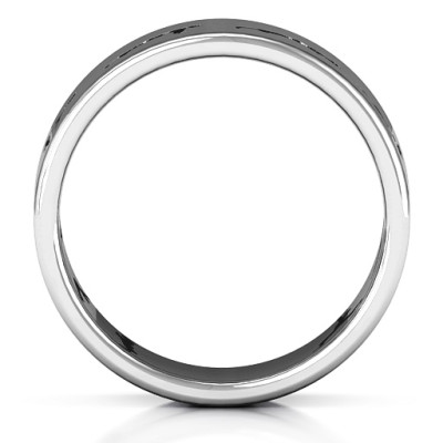 Sterling Silver Sun Salutation Pose Ring - Name My Jewellery