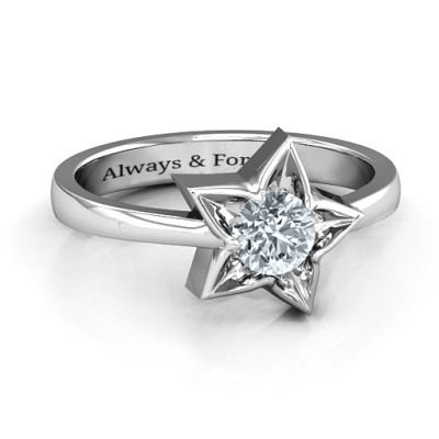 Sterling Silver Superstar Ring - Name My Jewellery