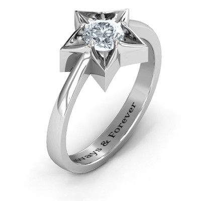 Sterling Silver Superstar Ring - Name My Jewellery
