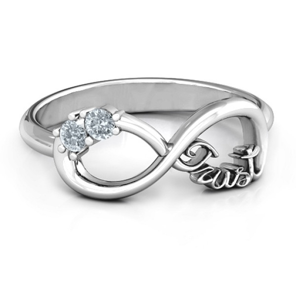 Sterling Silver Trust Infinity Ring - Name My Jewellery