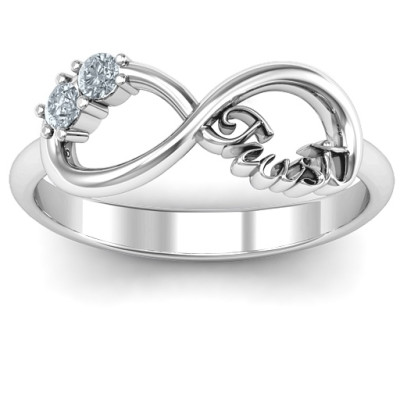 Sterling Silver Trust Infinity Ring - Name My Jewellery