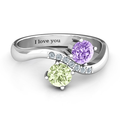 Storybook Romance Two Stone Ring  - Name My Jewellery