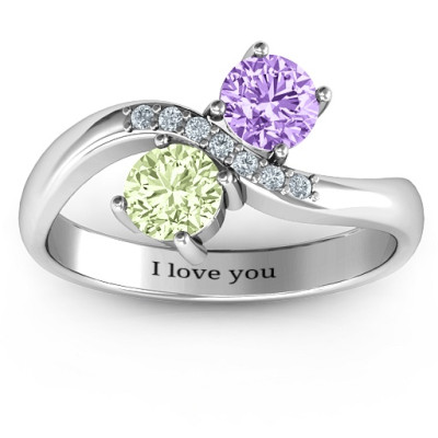 Storybook Romance Two Stone Ring  - Name My Jewellery