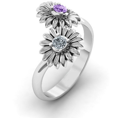 Sun Flowers Ring - Name My Jewellery