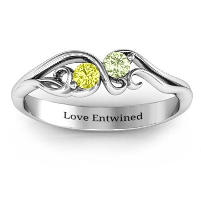 Swirl of Style Birthstone Ring  - Name My Jewellery