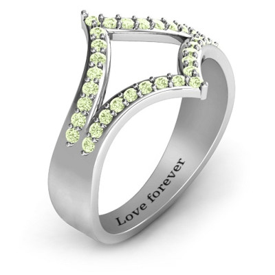 Symmetrical Sparkle Ring - Name My Jewellery
