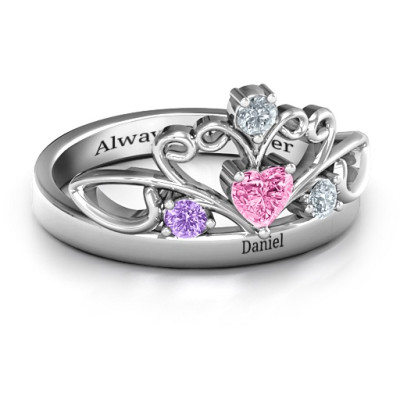 Tale Of True Love Tiara ring - Name My Jewellery