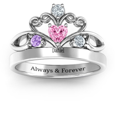 Tale Of True Love Tiara ring - Name My Jewellery