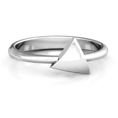 Triangle Pebble Geometric Ring - Name My Jewellery