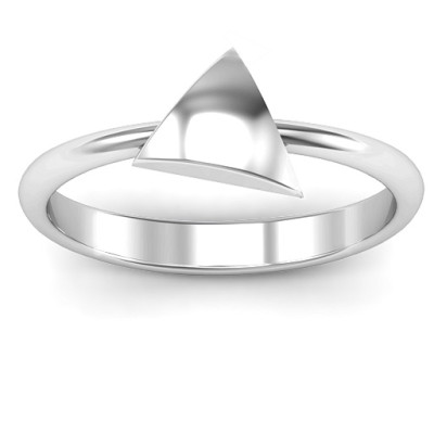 Triangle Pebble Geometric Ring - Name My Jewellery