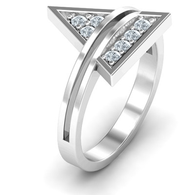 Triangle of Glam Geometric Ring - Name My Jewellery