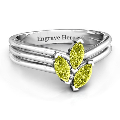 Triple Marquise Collage Ring - Name My Jewellery