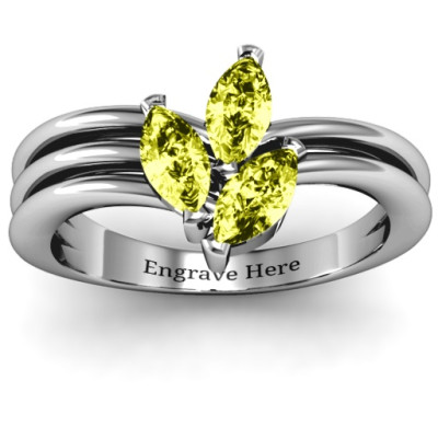 Triple Marquise Collage Ring - Name My Jewellery