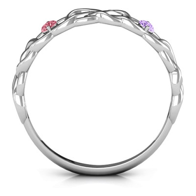 Two-Stone Interwoven Infinity Ring  - Name My Jewellery