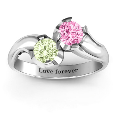 Two Stone Sparkle Ring  - Name My Jewellery