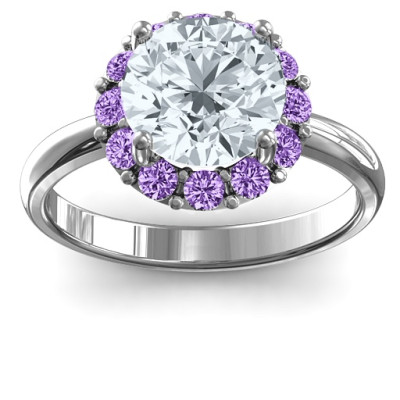 Victoria Single Halo Ring - Name My Jewellery