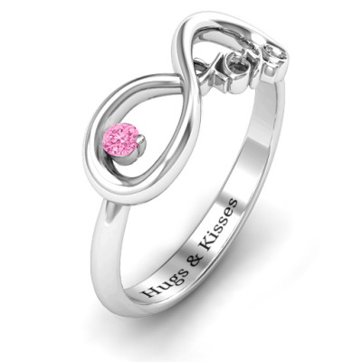 XOXO Infinity Ring - Name My Jewellery