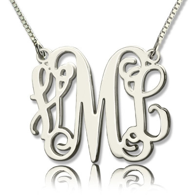 Personalised Monogram Initial Necklace Sterling Silver - Name My Jewellery