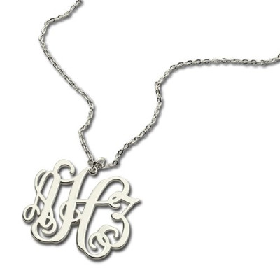 Personalised Taylor Swift Monogram Necklace Sterling Silver - Name My Jewellery