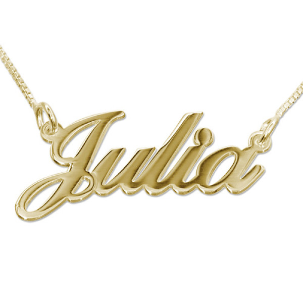 18ct Gold Double Thickness Classic Name Necklace - Name My Jewellery