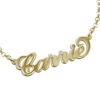 18ct Gold-Plated Silver "Carrie" Name Bracelet/Anklet - Name My Jewellery