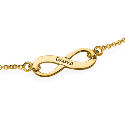 Men’s Gold, Silver & Crystal Infinity Name Anklet & Bracelets - Name My Jewellery