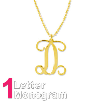 18ct Gold Plated Sterling Silver Initials Necklace - Name My Jewellery