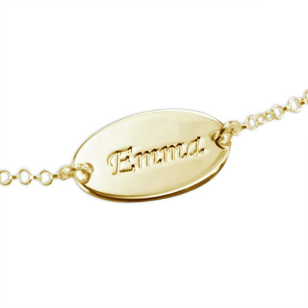 18ct Gold-Plated Silver Personalised Baby Bracelet/Anklet - Name My Jewellery