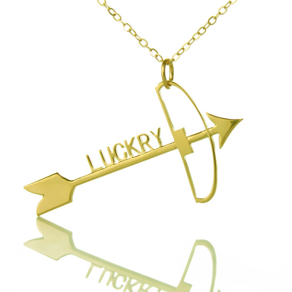 18ct Gold Plated 925 Silver Arrow Cross Name Necklaces Pendant Necklace - Name My Jewellery
