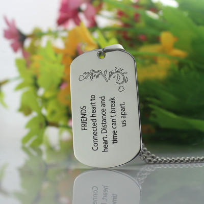 Best Friends Dog Tag Name Necklace - Name My Jewellery