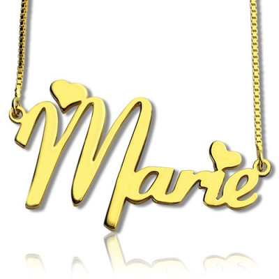 Personalised Nameplate Necklace for Girls 18ct Gold Plated - Name My Jewellery
