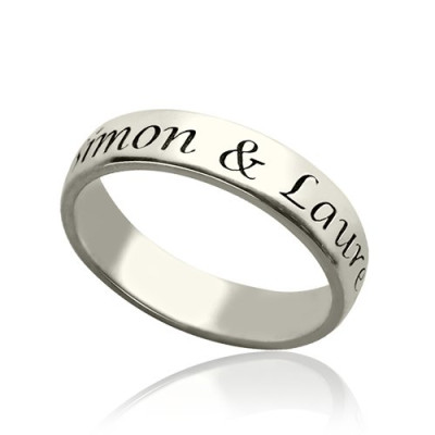 Personalised Promise Name Ring Sterling Silver - Name My Jewellery