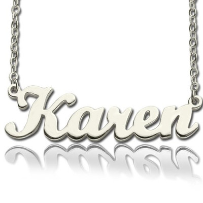 Personalised Script Name Necklace Sterling Silver - Name My Jewellery