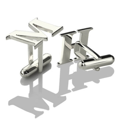 Best Designer Cufflinks with Initial Sterling Silver - Name My Jewellery