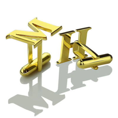 Best Initial Cufflinks 18ct Gold Plated - Name My Jewellery