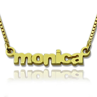 Personalised Small Lowercase Name Necklace in 18ct Gold Plated - Name My Jewellery