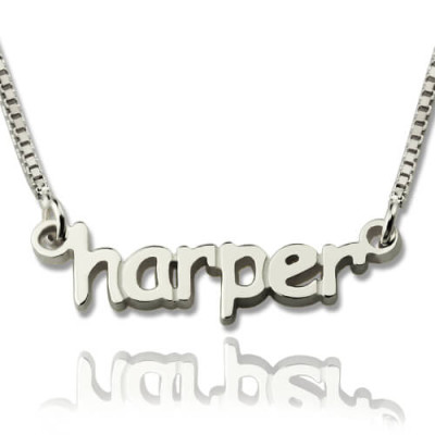 Personalised Mini Name Letter Necklace Sterling Silver - Name My Jewellery
