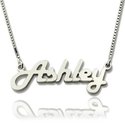 Sterling Silver Retro Name Necklace - Name My Jewellery