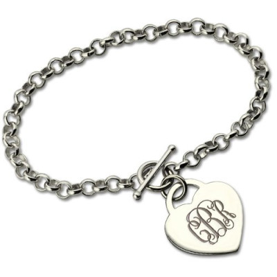 Personalised Monogram Charm Bracelet For Her Silver - Name My Jewellery