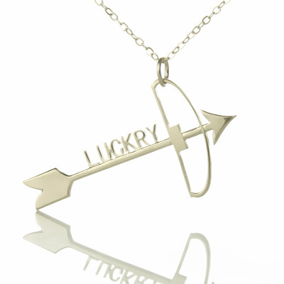 Silver Arrow Cross Name Necklaces Pendant Necklace - Name My Jewellery