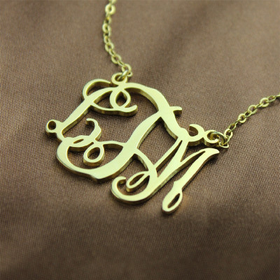 Cut Out Taylor Swift Monogram Necklace 18ct Gold Plated - Name My Jewellery