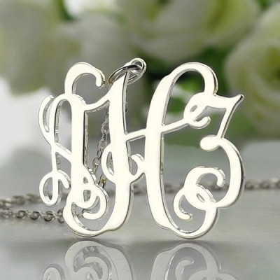 Personalised Taylor Swift Monogram Necklace Sterling Silver - Name My Jewellery